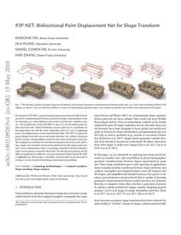 P2P-NET: Bidirectional Point Displacement Net for Shape Transform