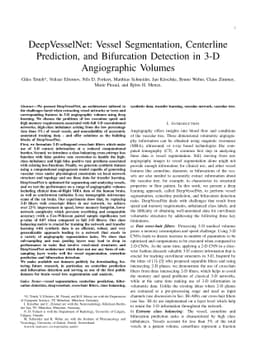 DeepVesselNet: Vessel Segmentation, Centerline Prediction, and
  Bifurcation Detection in 3-D Angiographic Volumes