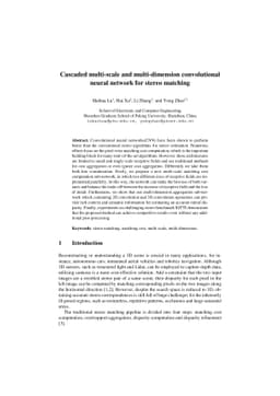 Cascaded multi-scale and multi-dimension convolutional neural network
  for stereo matching