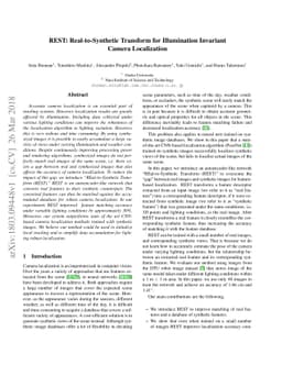 REST: Real-to-Synthetic Transform for Illumination Invariant Camera
  Localization