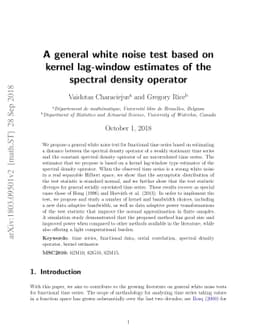 A general white noise test based on kernel lag-window estimates of the
  spectral density operator