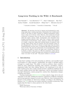 Long-term Tracking in the Wild: A Benchmark