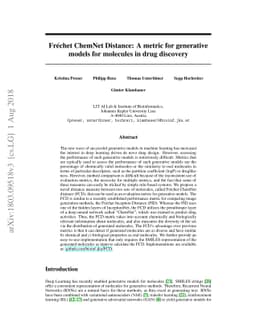 Fréchet ChemNet Distance: A metric for generative models for molecules
  in drug discovery