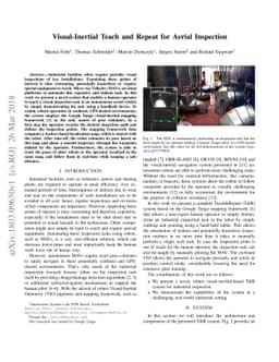 Visual-Inertial Teach and Repeat for Aerial Inspection