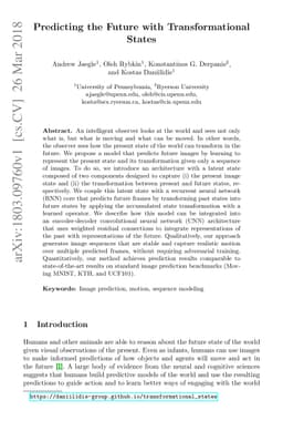 Predicting the Future with Transformational States
