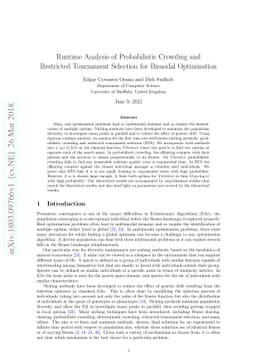 Runtime Analysis of Probabilistic Crowding and Restricted Tournament
  Selection for Bimodal Optimisation