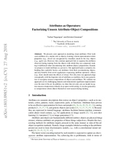 Attributes as Operators: Factorizing Unseen Attribute-Object
  Compositions