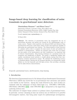 Image-based deep learning for classification of noise transients in
  gravitational wave detectors