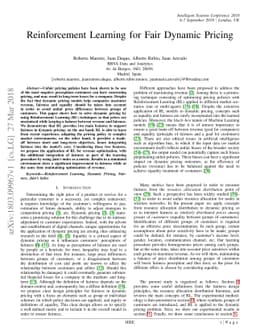 Reinforcement Learning for Fair Dynamic Pricing