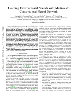 Learning Environmental Sounds with Multi-scale Convolutional Neural
  Network
