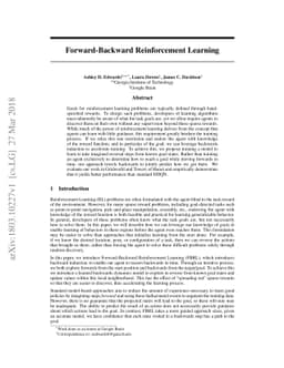 Forward-Backward Reinforcement Learning