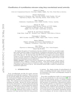 Classification of crystallization outcomes using deep convolutional
  neural networks