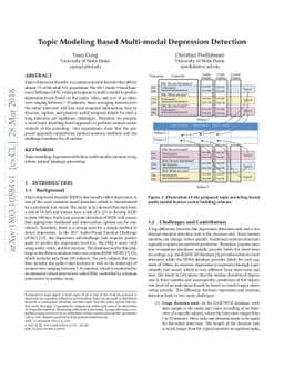 Topic Modeling Based Multi-modal Depression Detection