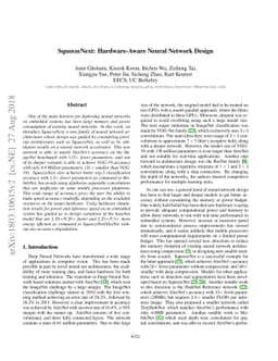 SqueezeNext: Hardware-Aware Neural Network Design