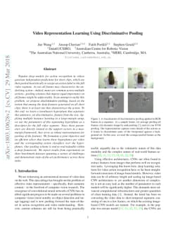 Video Representation Learning Using Discriminative Pooling