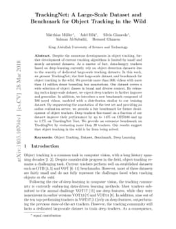 TrackingNet: A Large-Scale Dataset and Benchmark for Object Tracking in
  the Wild