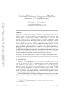 Statistical Validity and Consistency of Big Data Analytics: A General
  Framework