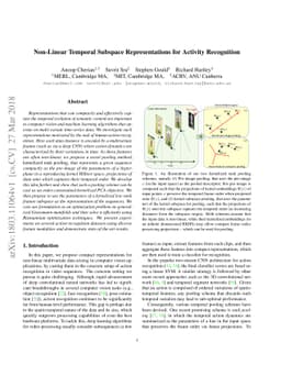 Non-Linear Temporal Subspace Representations for Activity Recognition