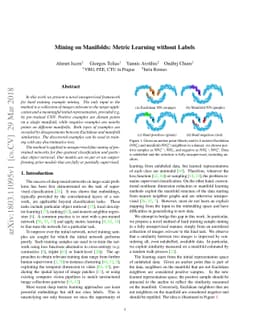 Mining on Manifolds: Metric Learning without Labels