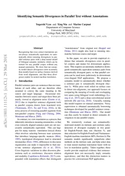 Identifying Semantic Divergences in Parallel Text without Annotations
