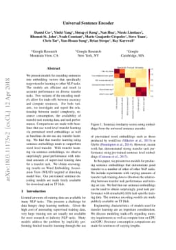 Universal Sentence Encoder