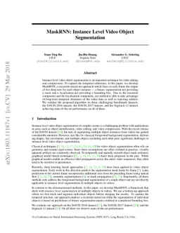 MaskRNN: Instance Level Video Object Segmentation
