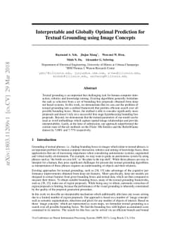 Interpretable and Globally Optimal Prediction for Textual Grounding
  using Image Concepts