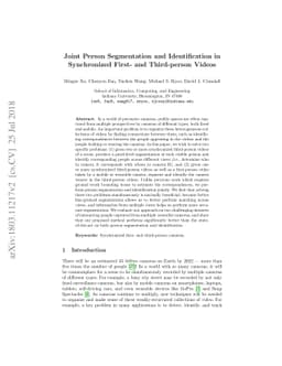 Joint Person Segmentation and Identification in Synchronized First- and
  Third-person Videos