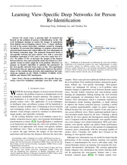 Learning View-Specific Deep Networks for Person Re-Identification