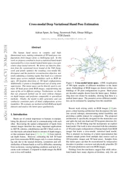 Cross-modal Deep Variational Hand Pose Estimation