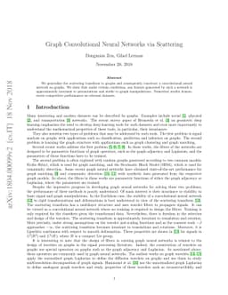 Graph Convolutional Neural Networks via Scattering