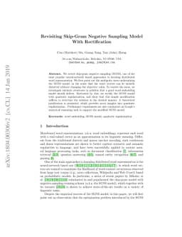 Revisiting Skip-Gram Negative Sampling Model with Rectification