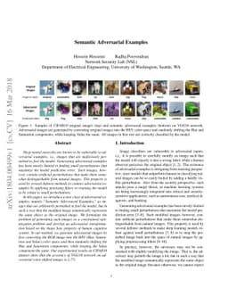 Semantic Adversarial Examples