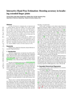 Interactive Hand Pose Estimation: Boosting accuracy in localizing
  extended finger joints