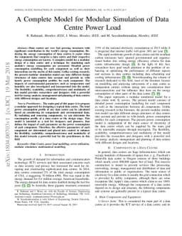A Complete Model for Modular Simulation of Data Centre Power Load