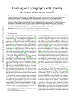 Learning on Hypergraphs with Sparsity