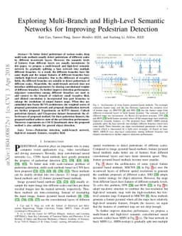 Exploring Multi-Branch and High-Level Semantic Networks for Improving
  Pedestrian Detection