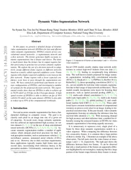 Dynamic Video Segmentation Network