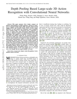Depth Pooling Based Large-scale 3D Action Recognition with Convolutional
  Neural Networks