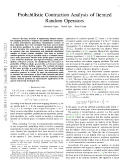 Probabilistic Contraction Analysis of Iterated Random Operators