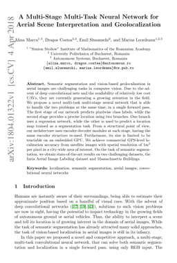A Multi-Stage Multi-Task Neural Network for Aerial Scene Interpretation
  and Geolocalization