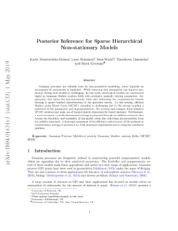Posterior Inference for Sparse Hierarchical Non-stationary Models