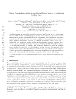 Clinical Concept Embeddings Learned from Massive Sources of Multimodal
  Medical Data