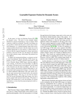 Learnable Exposure Fusion for Dynamic Scenes