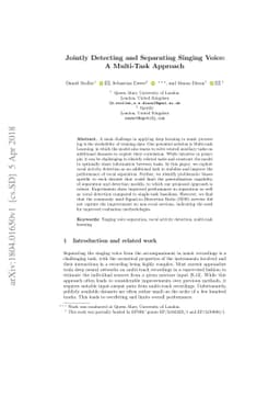 Jointly Detecting and Separating Singing Voice: A Multi-Task Approach