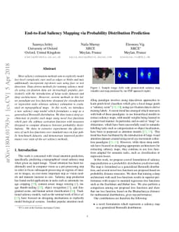 End-to-End Saliency Mapping via Probability Distribution Prediction