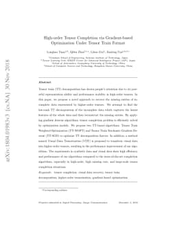 High-dimension Tensor Completion via Gradient-based Optimization Under
  Tensor-train Format