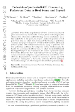 Pedestrian-Synthesis-GAN: Generating Pedestrian Data in Real Scene and
  Beyond