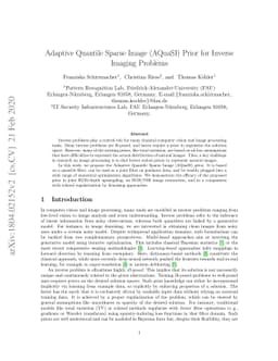 Adaptive Quantile Sparse Image (AQuaSI) Prior for Inverse Imaging
  Problems
