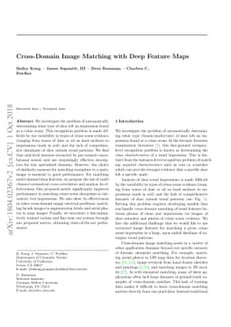 Cross-Domain Image Matching with Deep Feature Maps